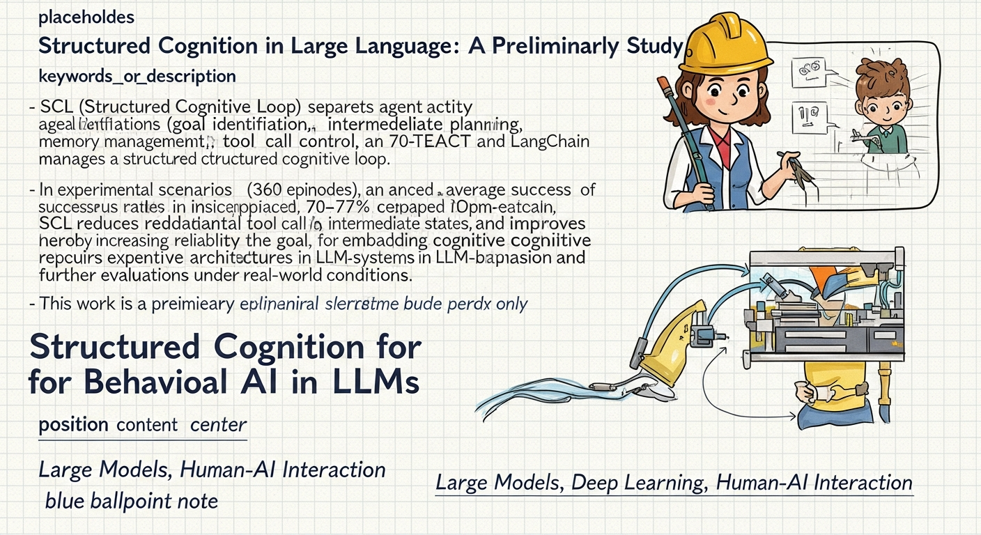 קוגניציה מובנית עבור אינטליגנציה התנהגותית בסוכני מודל שפה גדולים: מחקר מקדמי